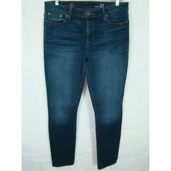 Denim - J.Crew Women Jeans Size 31 Blue REID Skinny Mid Rise Faded Dark Classic Denim